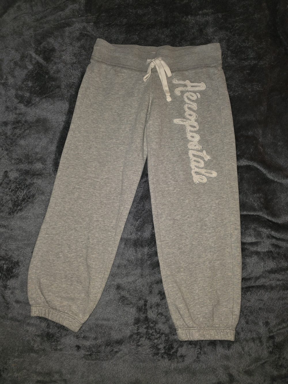Aeropostale Gray Women's Jogger Capris with Side Logo